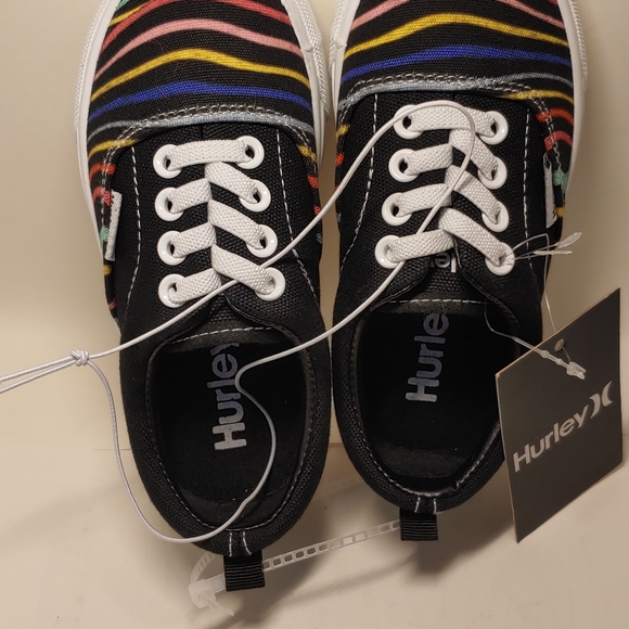 Hurley Youth Marley-T Lace-Up Sneakers Brand New (Sz 10) Black Skater Style - Picture 9 of 10